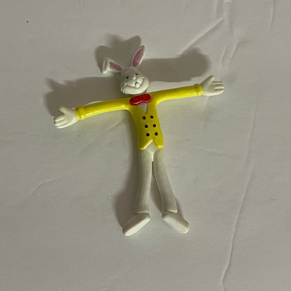 Vintage Bendable White Bunny Doll